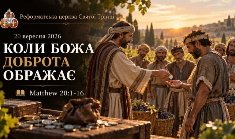 Виноградник у передвечірньому світлі — ілюстрація до притчі про робітників у винограднику (Мт 20:1–16)