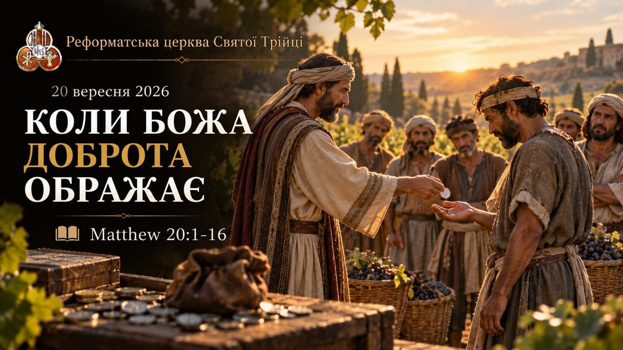 Виноградник у передвечірньому світлі — ілюстрація до притчі про робітників у винограднику (Мт 20:1–16)